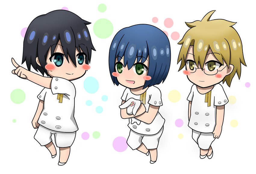 hiro, ichigo, and gorou (darling in the franxx) drawn by edenevee