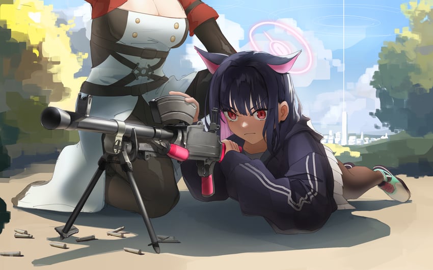 kazusa and bren (blue archive and 1 more) drawn by gewehrbroker
