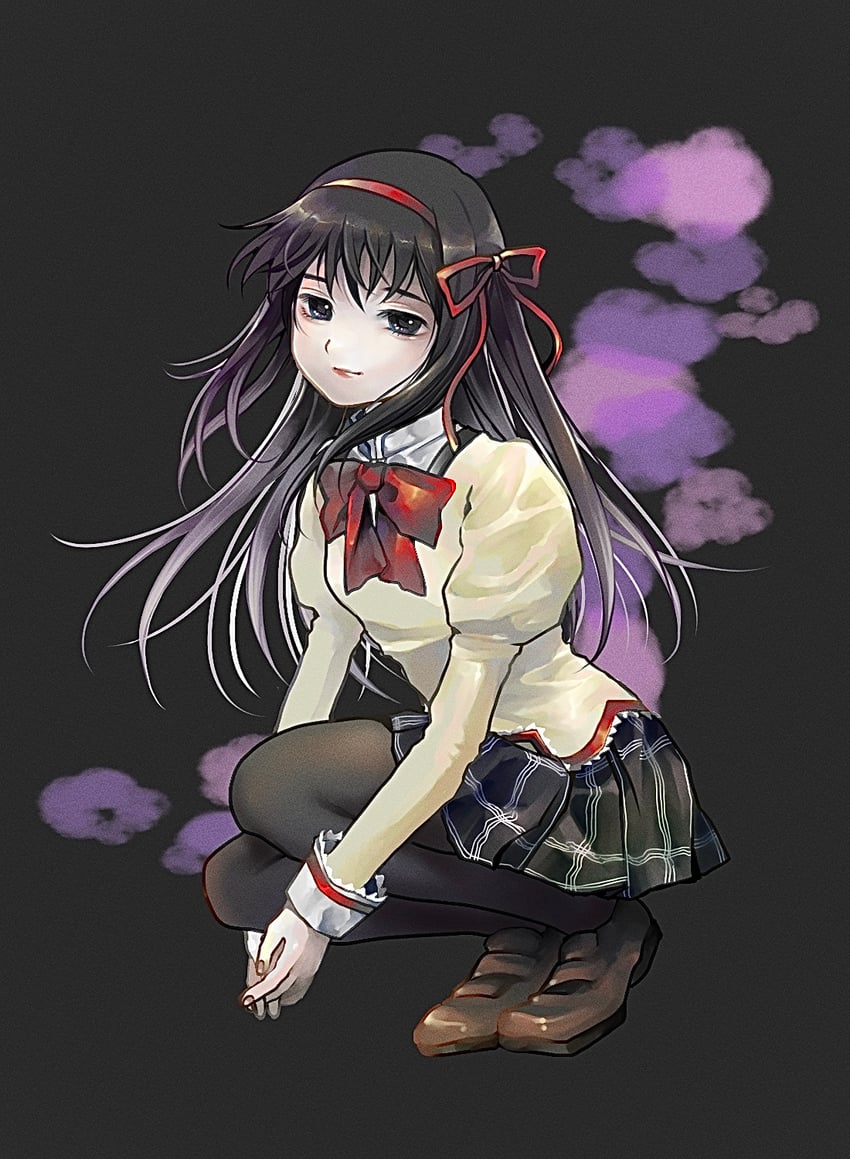 akemi homura (mahou shoujo madoka magica and 1 more) drawn by konnyakutarooou