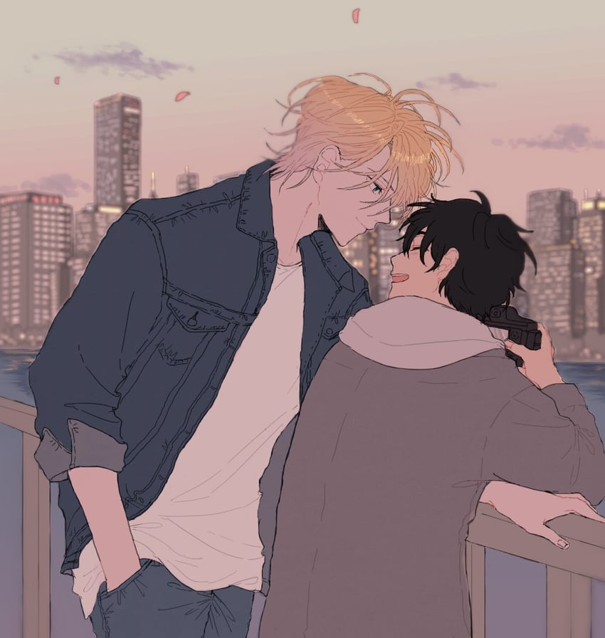 ash lynx and okumura eiji (banana fish) drawn by a_co_pi