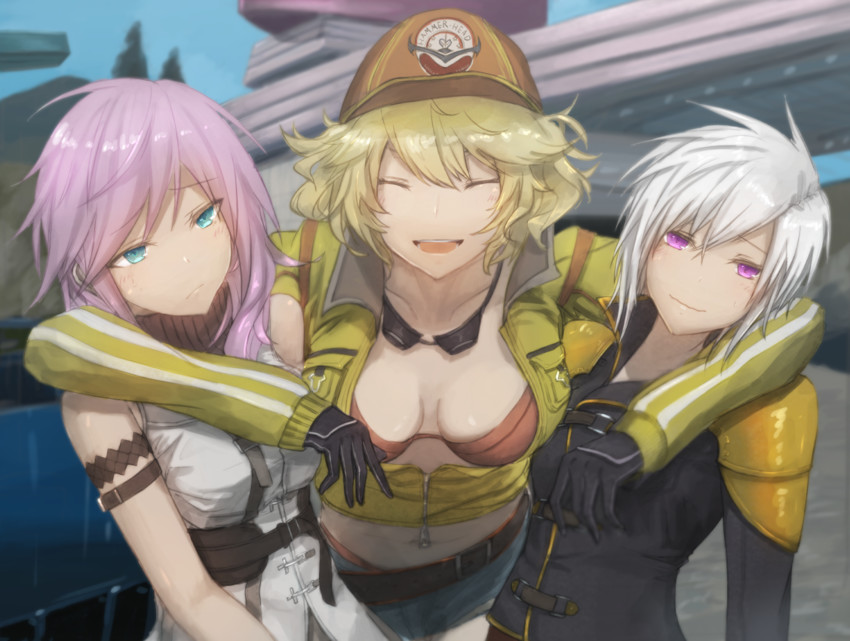 lightning farron, cindy aurum, and seven (final fantasy and 3 more 