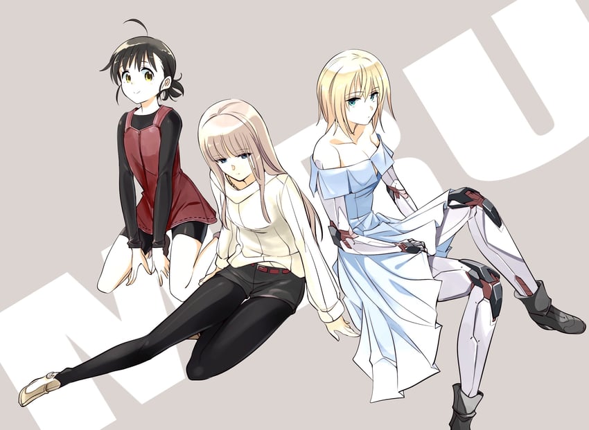 blau, cordelia herschel, and riika rikkinen (mechanical buddy universe) drawn by kato_takuji