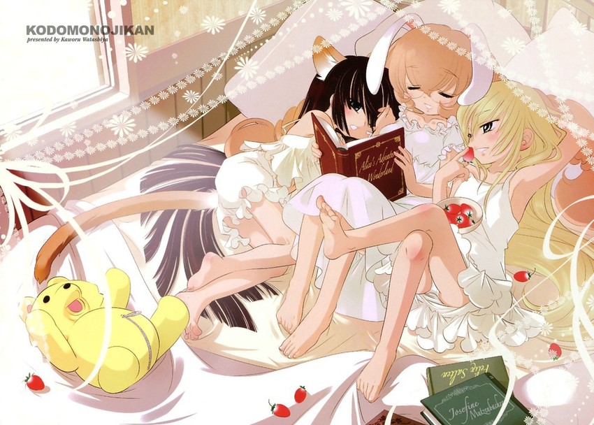 kokonoe rin, kagami kuro, and usa mimi (kodomo no jikan) drawn by watashiya_kaworu