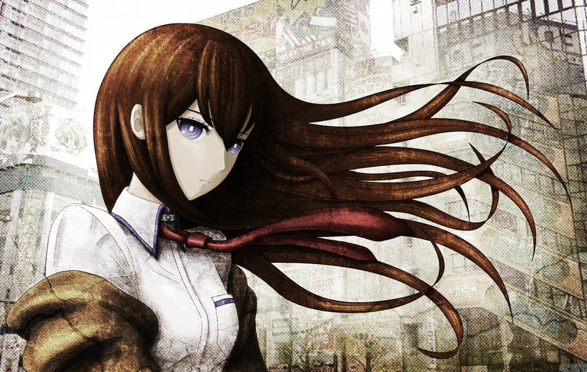 makise kurisu (steins;gate) drawn by kuri_kame and rainmaker