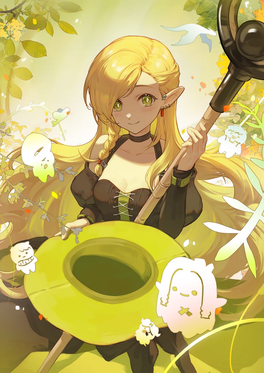 marcille donato (arknights and 1 more) drawn by shaokao_lajitong