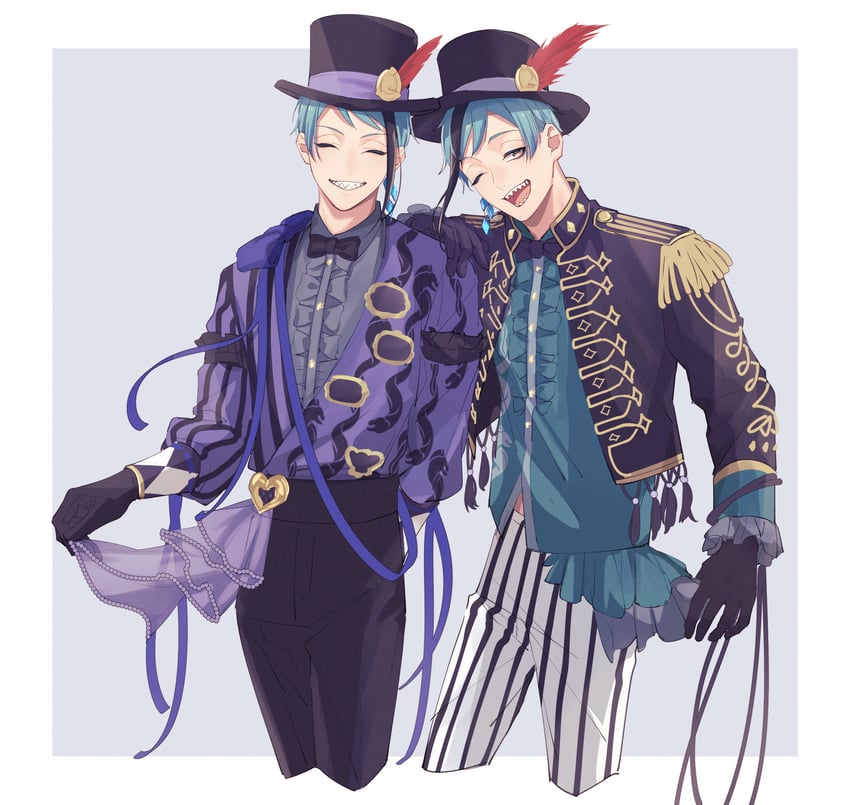 floyd leech and jade leech (twisted wonderland) drawn by michihito