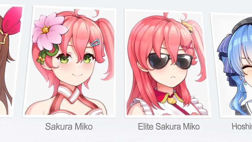 hoshimachi suisei, sakura miko, and tokino sora (hololive) drawn by merrytail