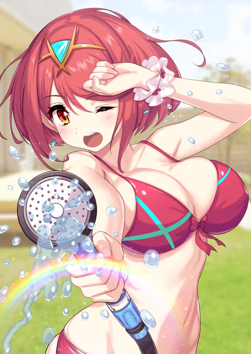 pyra (xenoblade chronicles and 1 more) drawn by green322