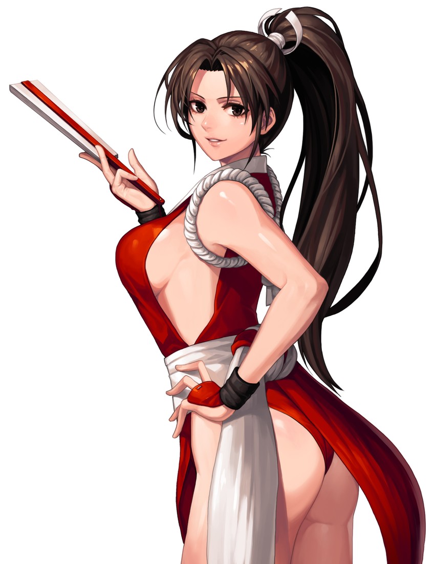 shiranui mai (the king of fighters and 3 more) drawn by evilgun
