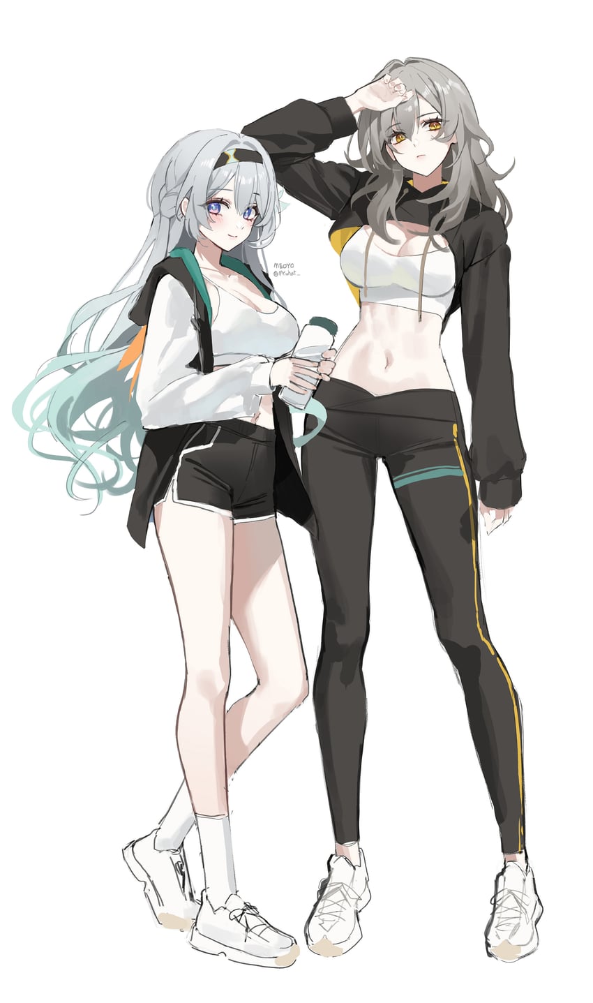 trailblazer, firefly, and stelle (honkai and 1 more) drawn by meoyo