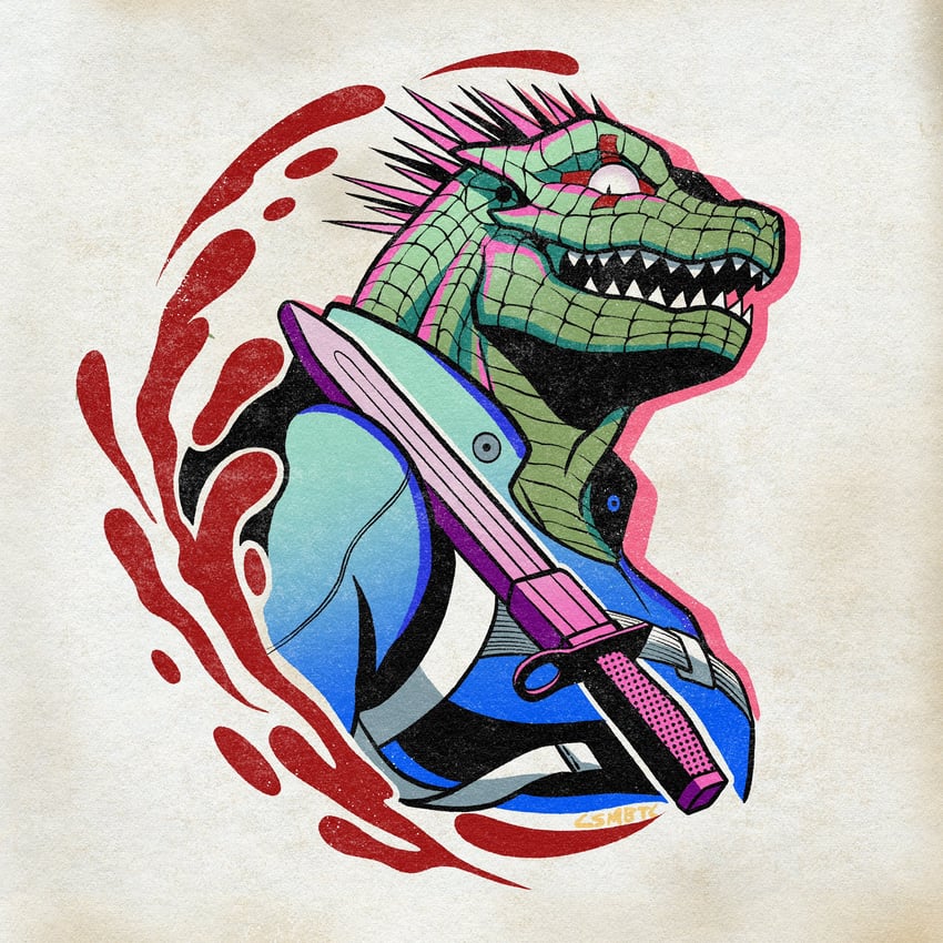 caiman (dorohedoro) drawn by csmbtc