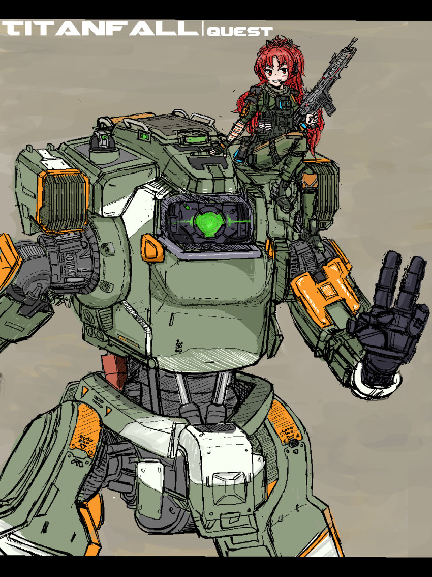 holly and bll-0079 (titanfall and 2 more) drawn by pixelfag