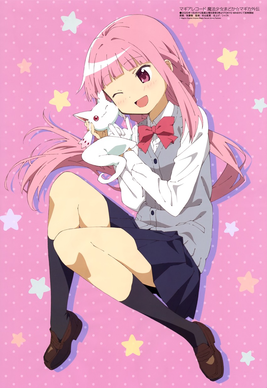 tamaki iroha and small kyubey (mahou shoujo madoka magica and 2 more) drawn by akiba_tooru
