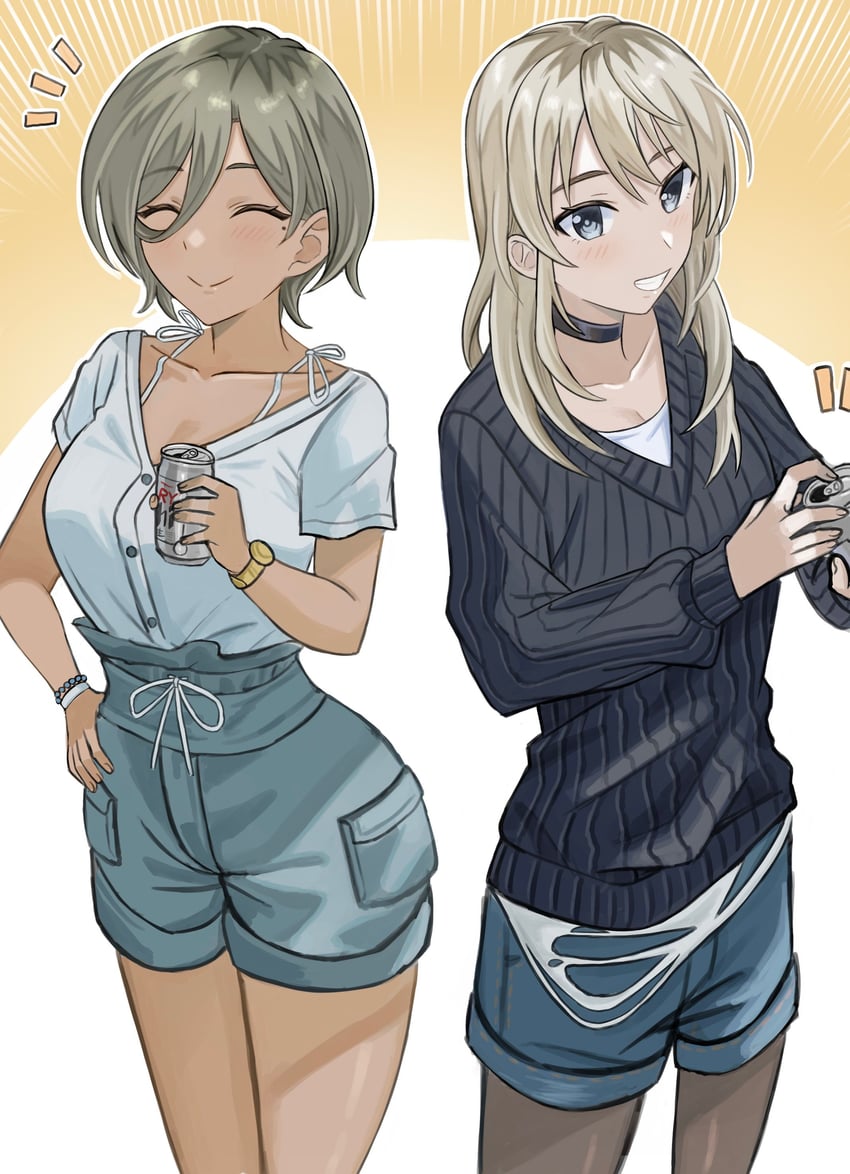 kawaragi momoka and rupa (girls band cry) drawn by rxo2xs