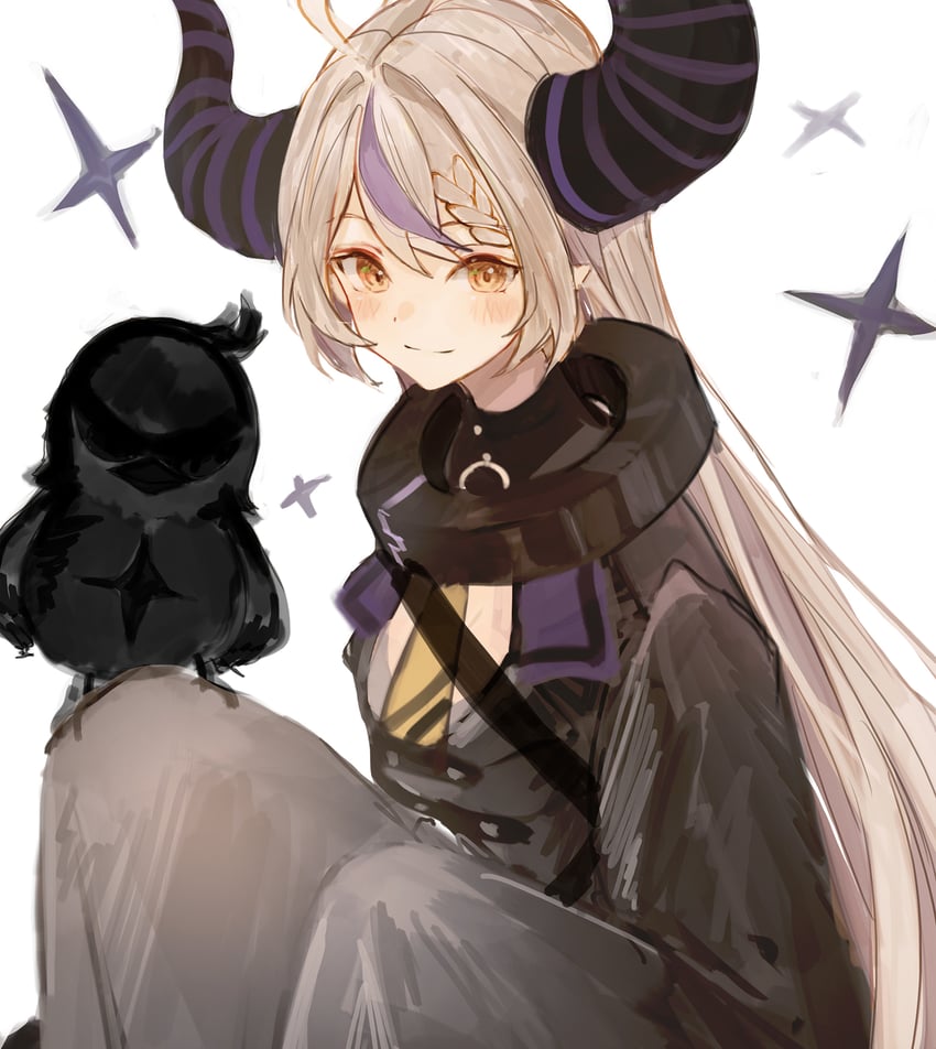 la+ darknesss and crow (hololive) drawn by izumi_(p_izumi_)