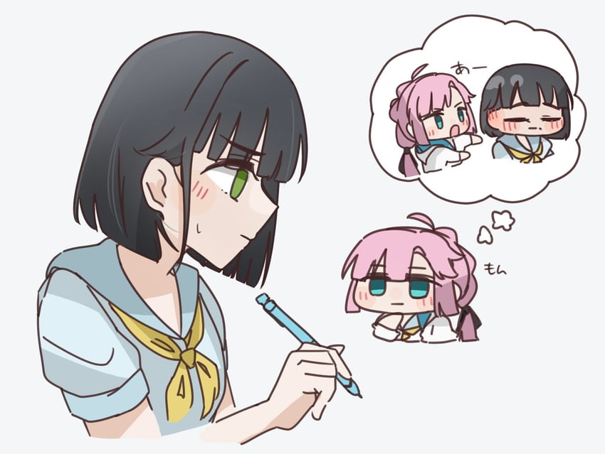 momose ginko and anyoji hime (love live! and 1 more) drawn by mihasu_ll