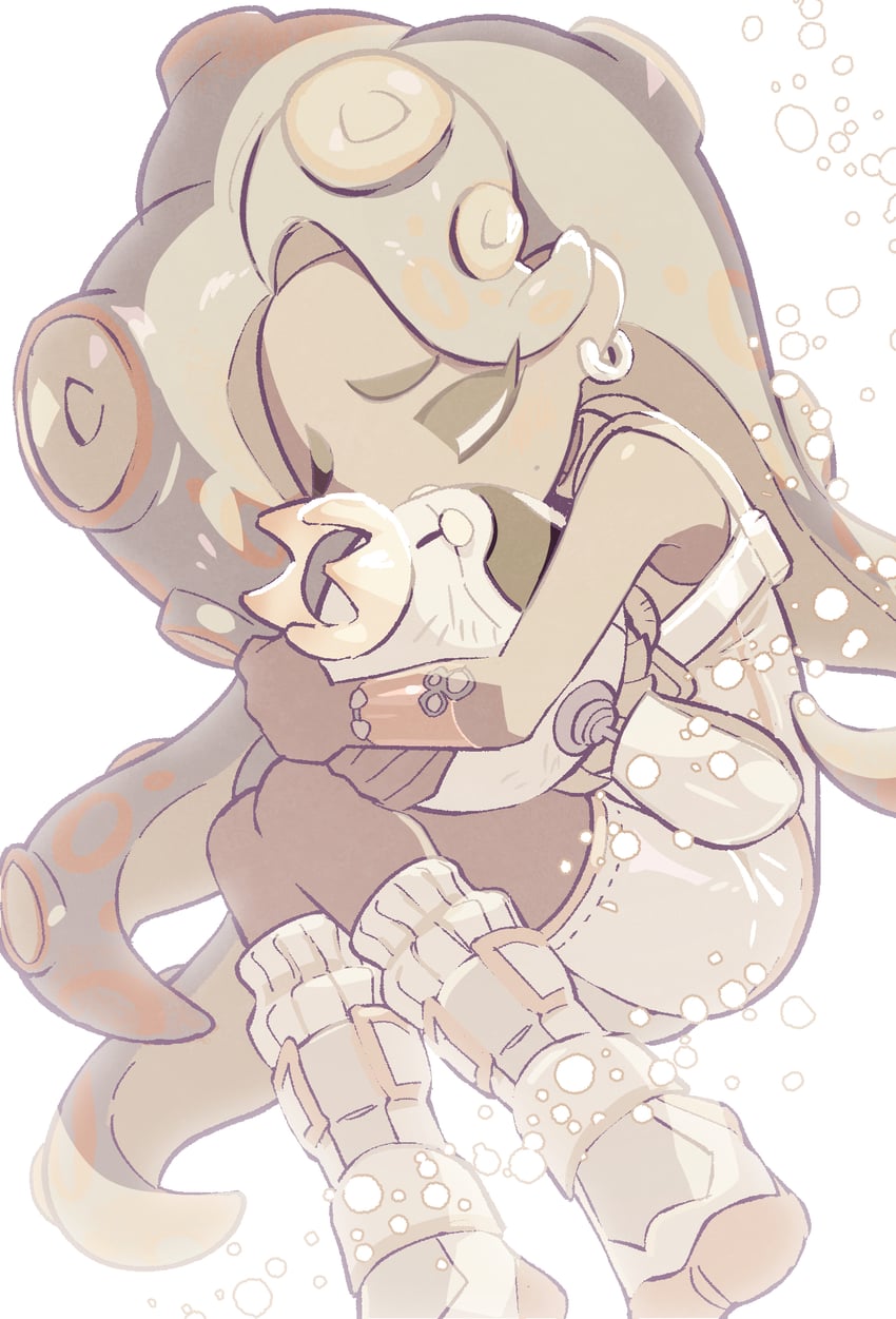 marina, pearl, agent 8, and pearl drone (splatoon and 2 more) drawn by splatoon_ac