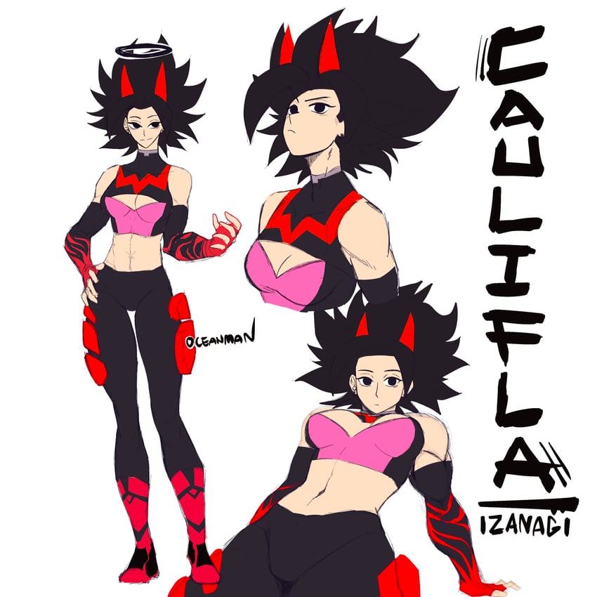 caulifla (dragon ball and 1 more) drawn by ocean_man_(artist)