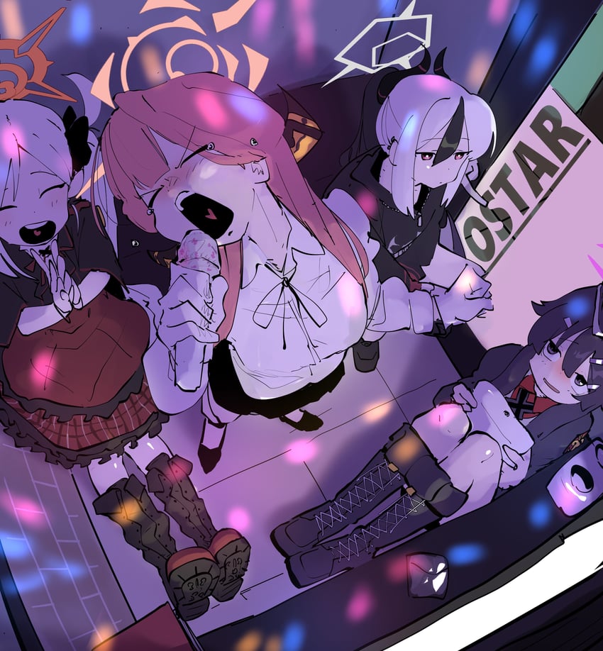 kayoko, aru, mutsuki, and haruka (blue archive) drawn by nangnangnang