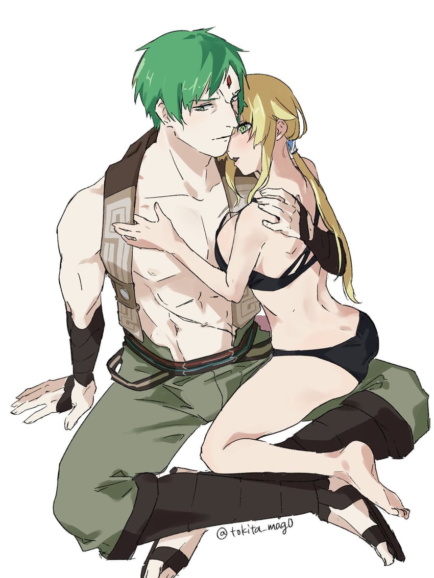 norn greyrat and ruijerd superdia (mushoku tensei) drawn by tokita_(mag0)