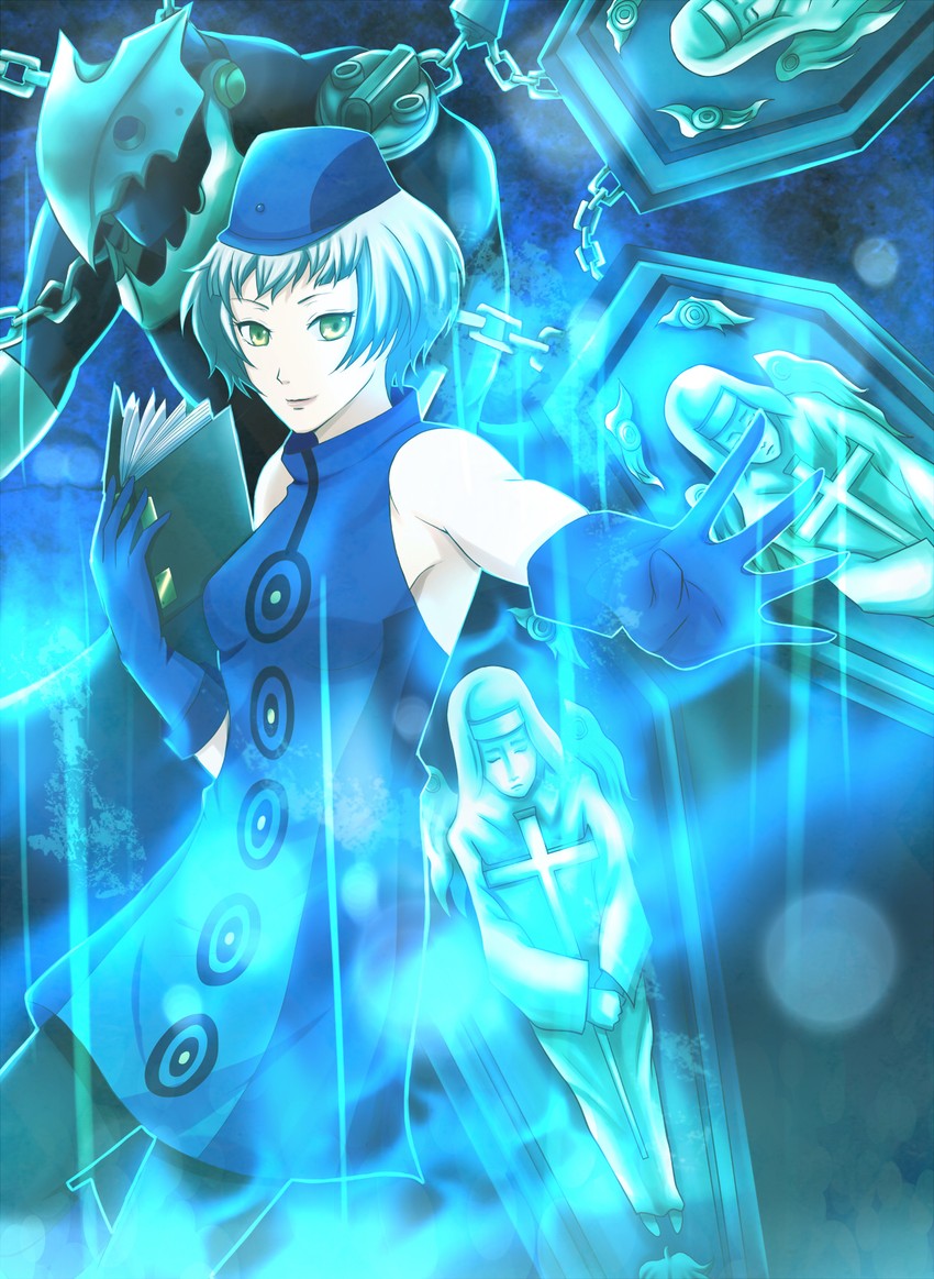 elizabeth and thanatos (persona and 2 more) drawn by mii_(0726miya)