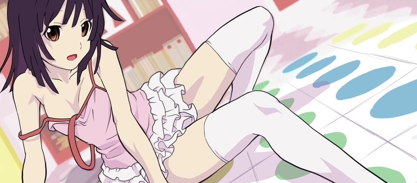 sengoku nadeko (monogatari and 2 more) drawn by yamakaze_(933626)