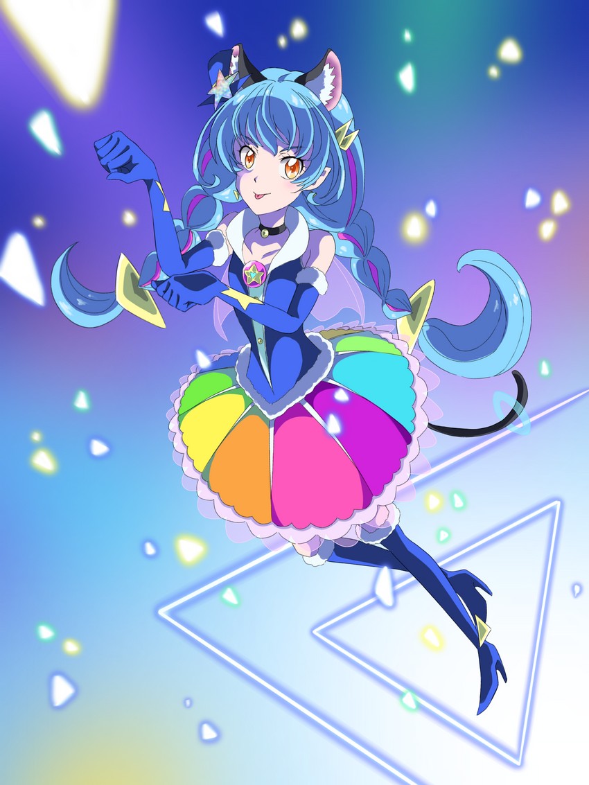 yuni and cure cosmo (precure and 1 more) drawn by bd29ki