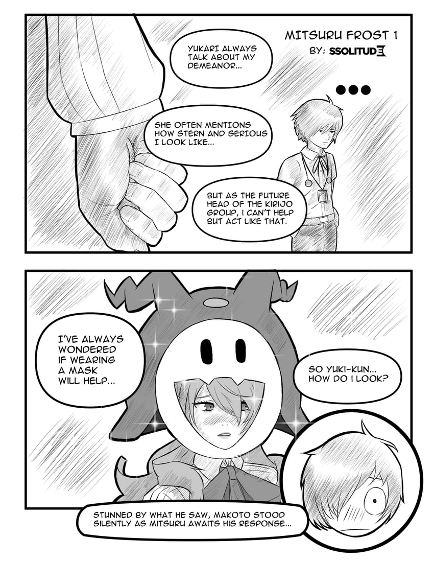 yuuki makoto, kirijou mitsuru, and jack frost (persona and 3 more) drawn by ssolitude-sama