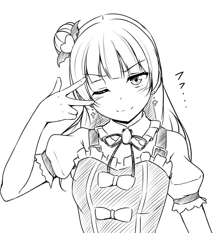 tsushima yoshiko (love live! and 1 more) drawn by yopparai_oni