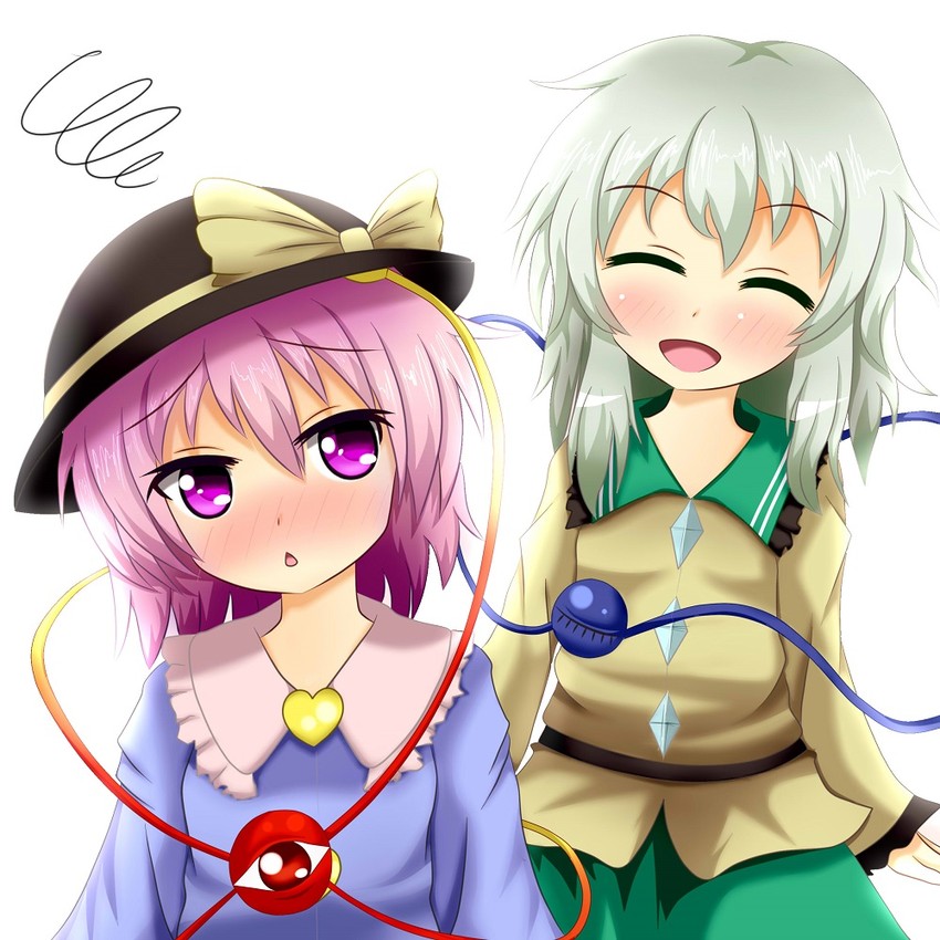 komeiji koishi and komeiji satori (touhou) drawn by kapu_(tetete8901)
