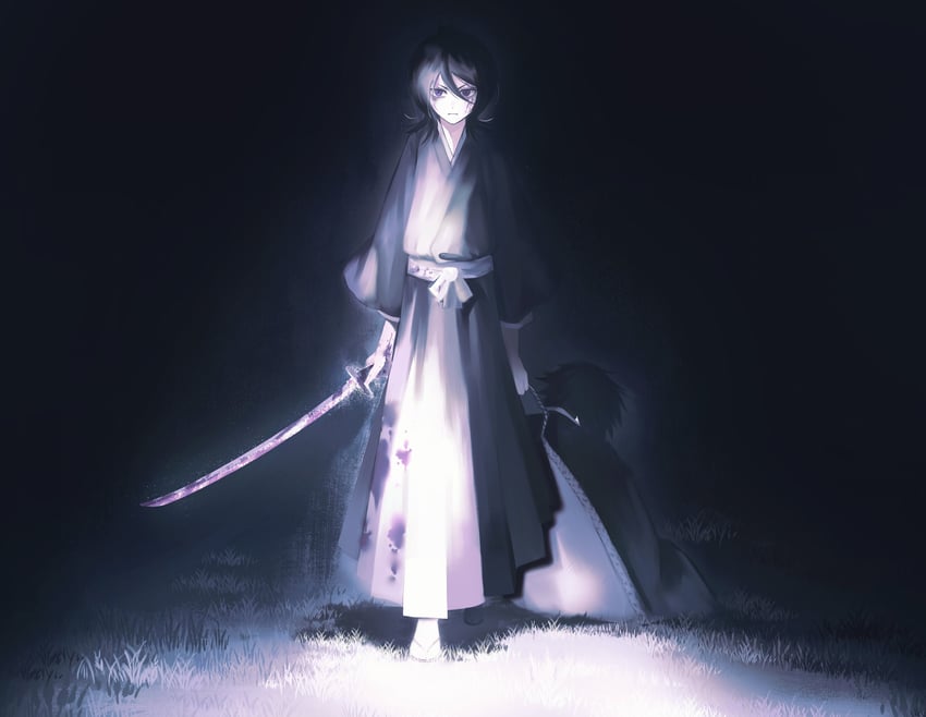 kuchiki rukia and shiba kaien (bleach) drawn by gwao_(_ul_13)