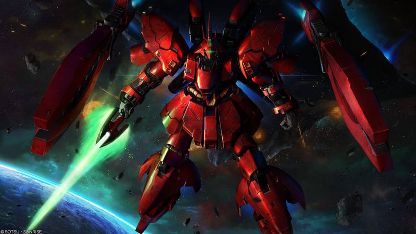 sazabi (gundam and 4 more) drawn by tenjin_hidetaka