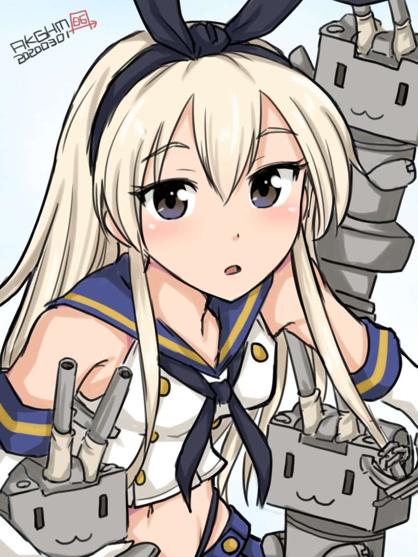 shimakaze and rensouhou-chan (kantai collection) drawn by hamu_agaki