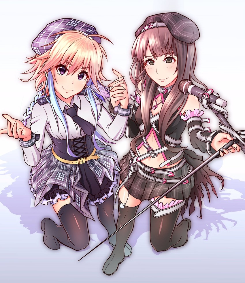 ninomiya asuka and aoki shiki (idolmaster and 1 more) drawn by keffiy