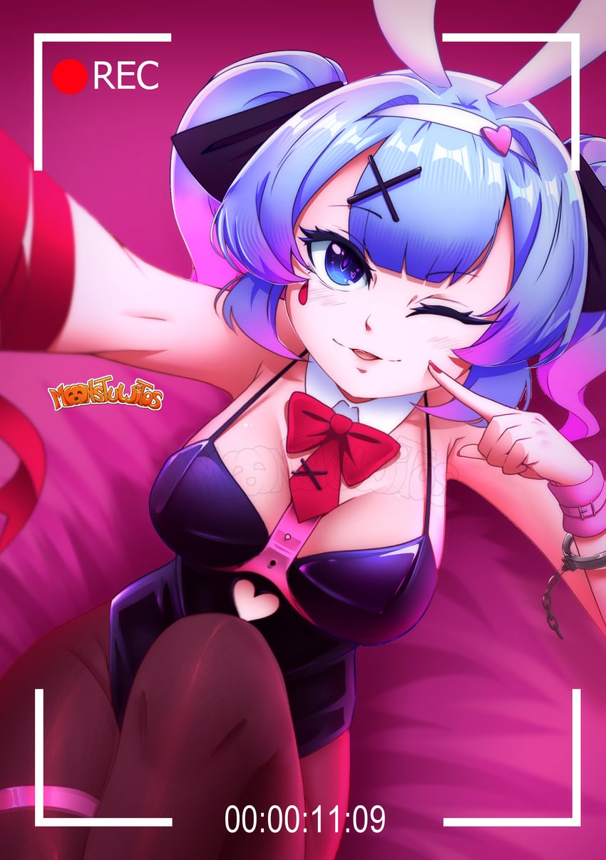 hatsune miku (vocaloid and 1 more) drawn by monstuwitos