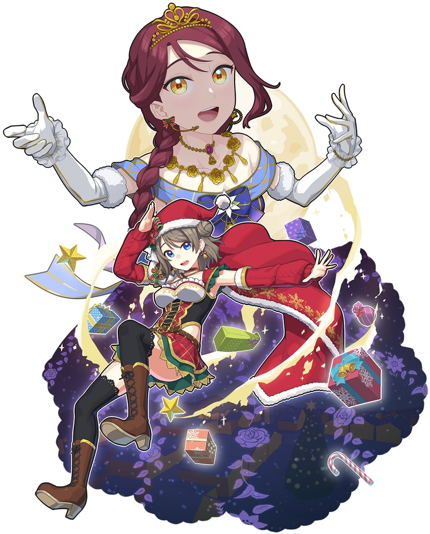 watanabe you and sakurauchi riko (love live! and 1 more) drawn by waste-man