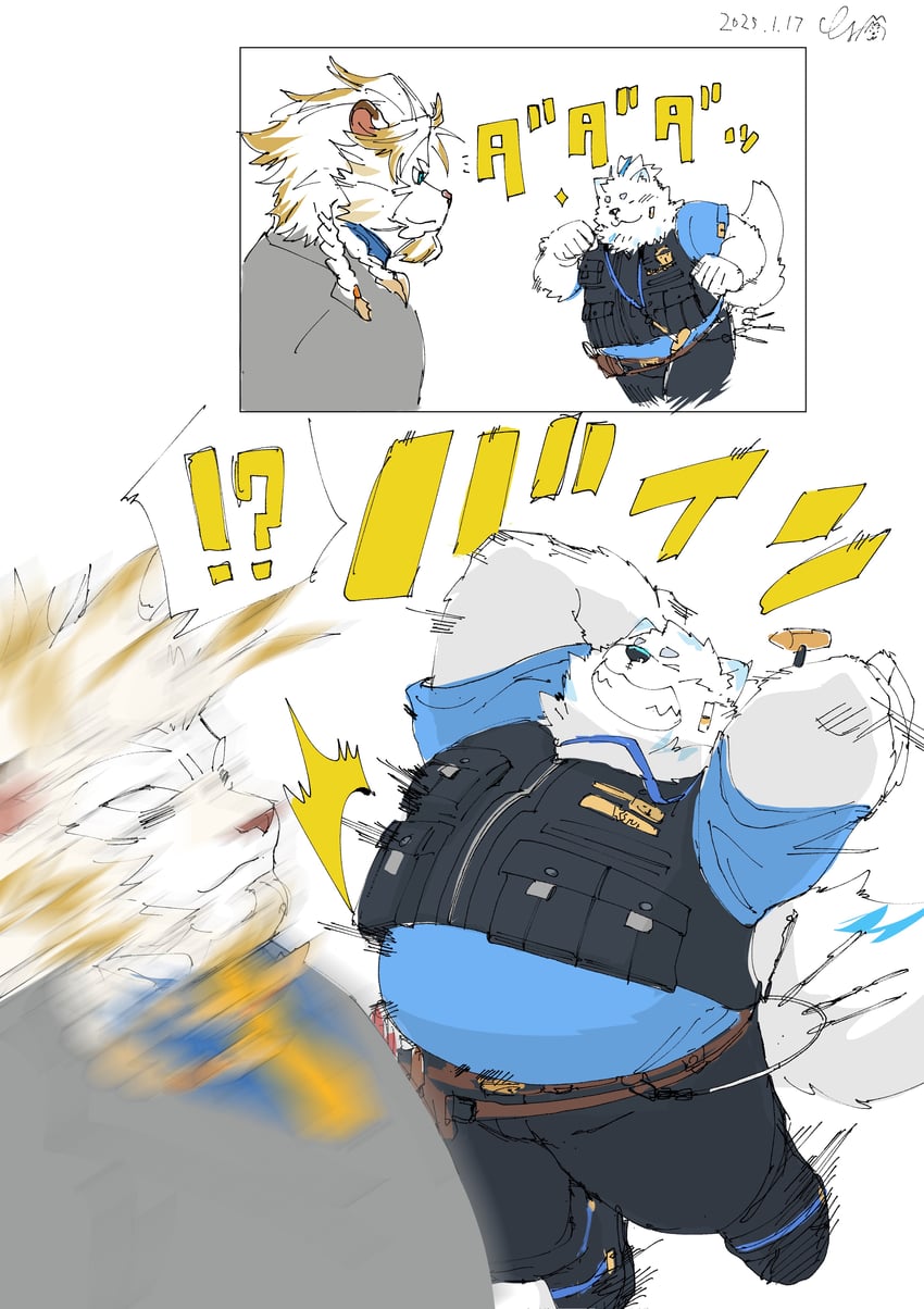 yohack and astosis (live a hero) drawn by inutora08