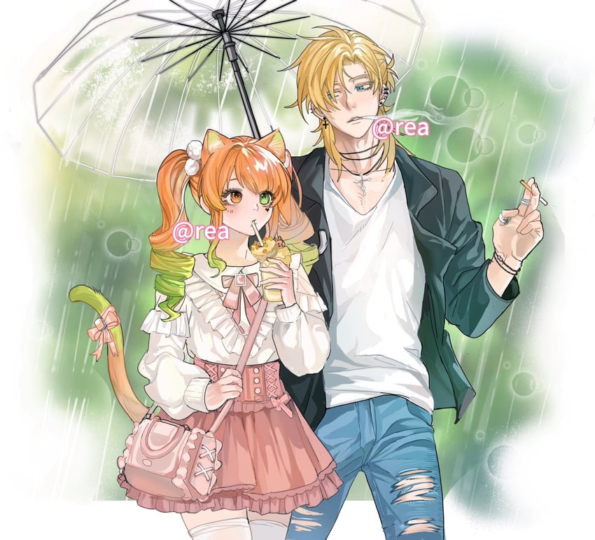 player character and whitney (degrees of lewdity) drawn by rea_azerra