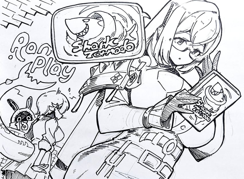 ellen joe and tsukishiro yanagi (zenless zone zero) drawn by rikizo