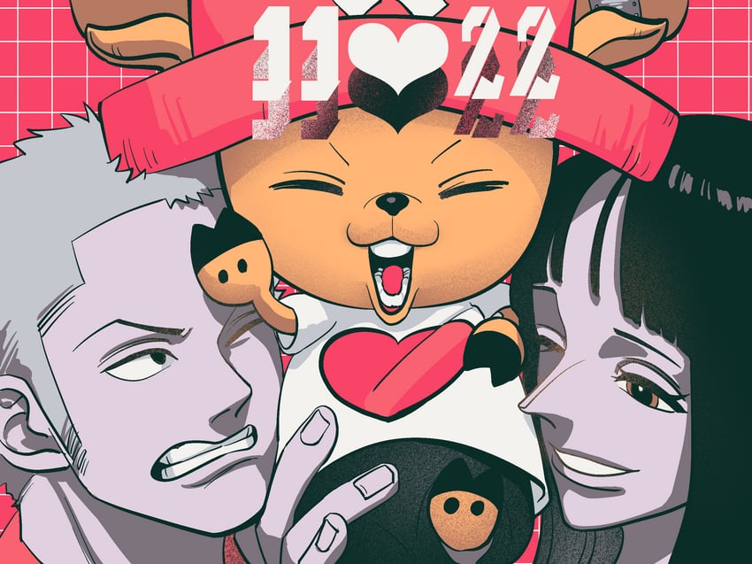 nico robin, roronoa zoro, and tony tony chopper (one piece) drawn by hisarakanoi