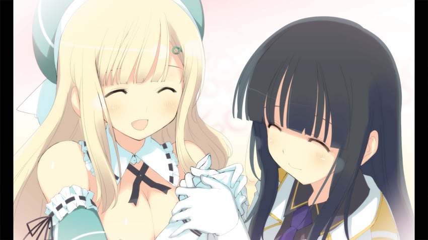 ikaruga and yomi (senran kagura and 1 more) drawn by yaegashi_nan