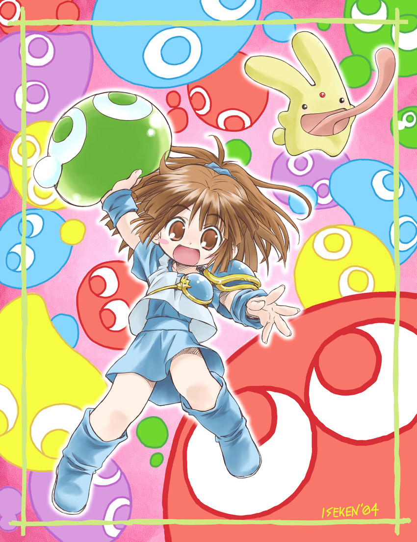 arle nadja, puyo, and carbuncle (puyopuyo and 1 more) drawn by isedaichi_ken
