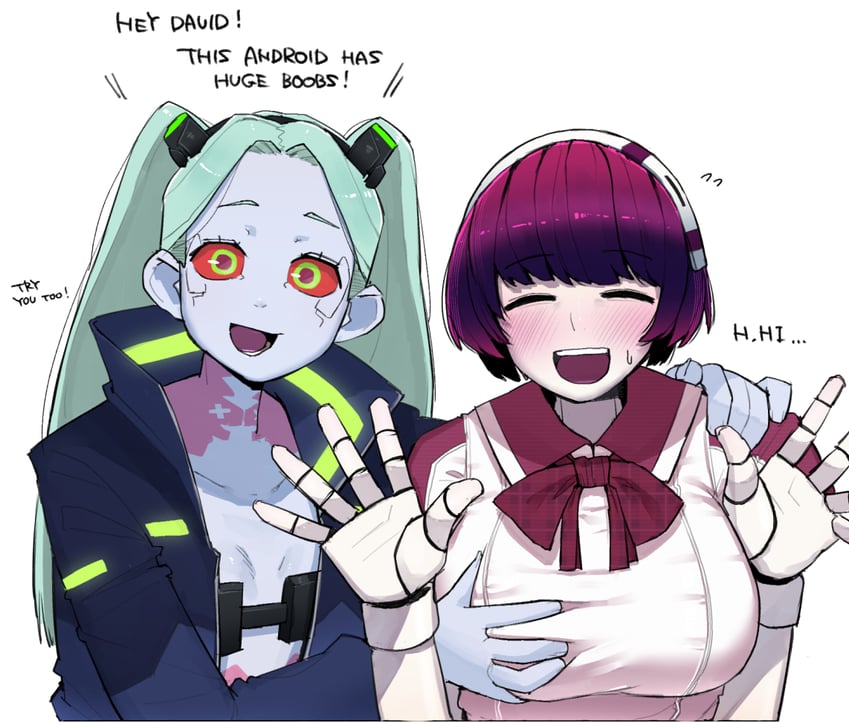 rebecca and dorothy haze (cyberpunk and 2 more) drawn by ohasi