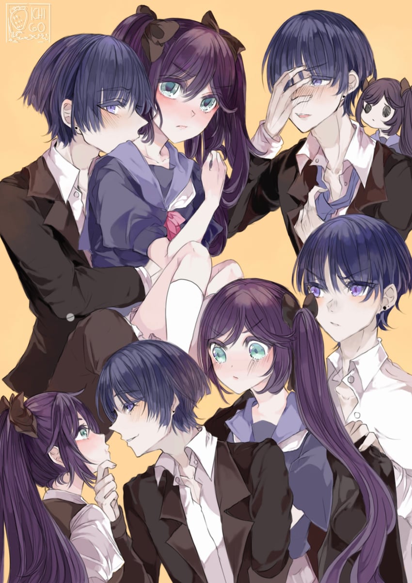 scaramouche and mona (genshin impact) drawn by ichigoh