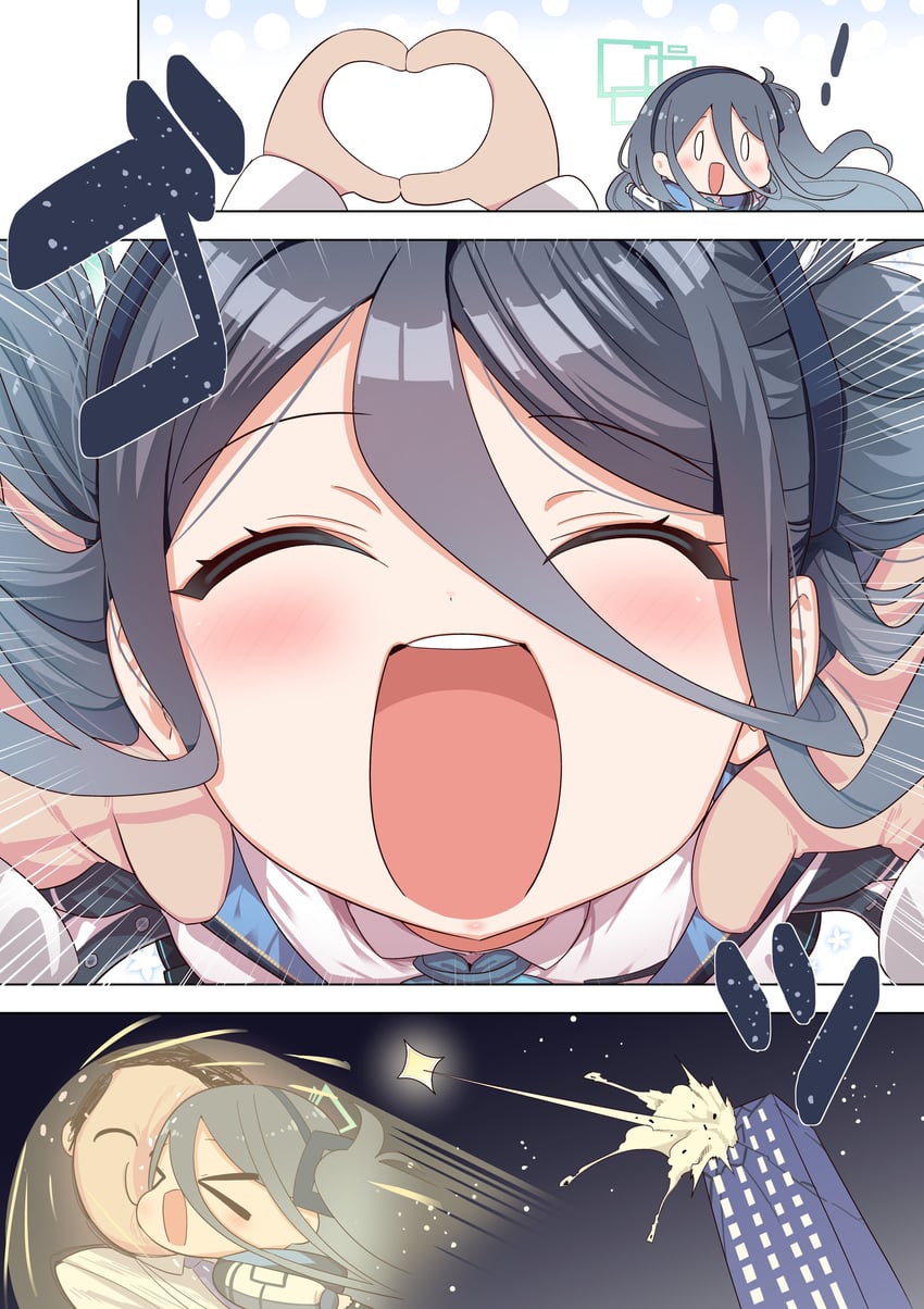 sensei, doodle sensei, and aris (blue archive) drawn by shiyoo