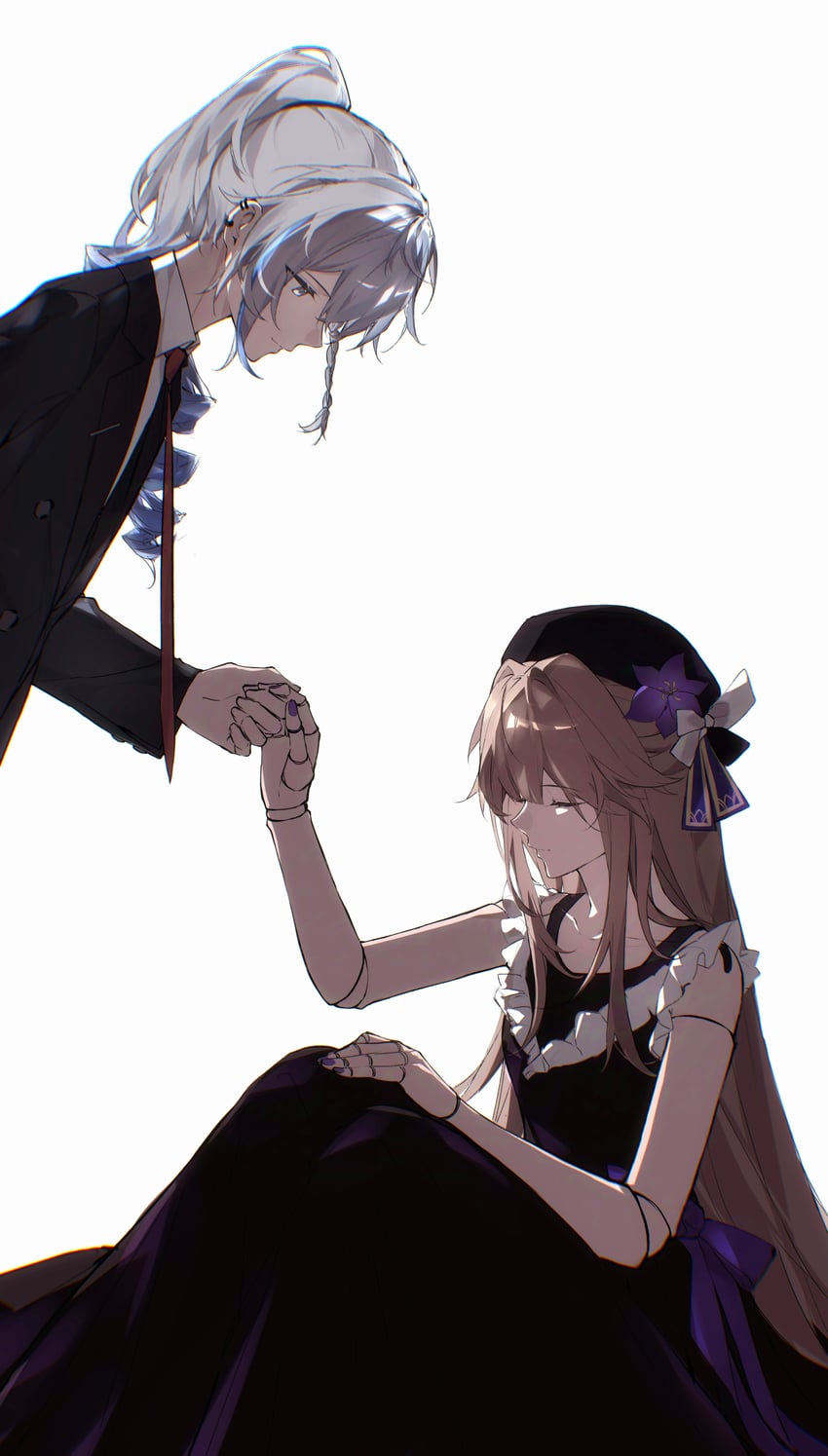 silver wolf and herta (honkai and 1 more) drawn by echomouse