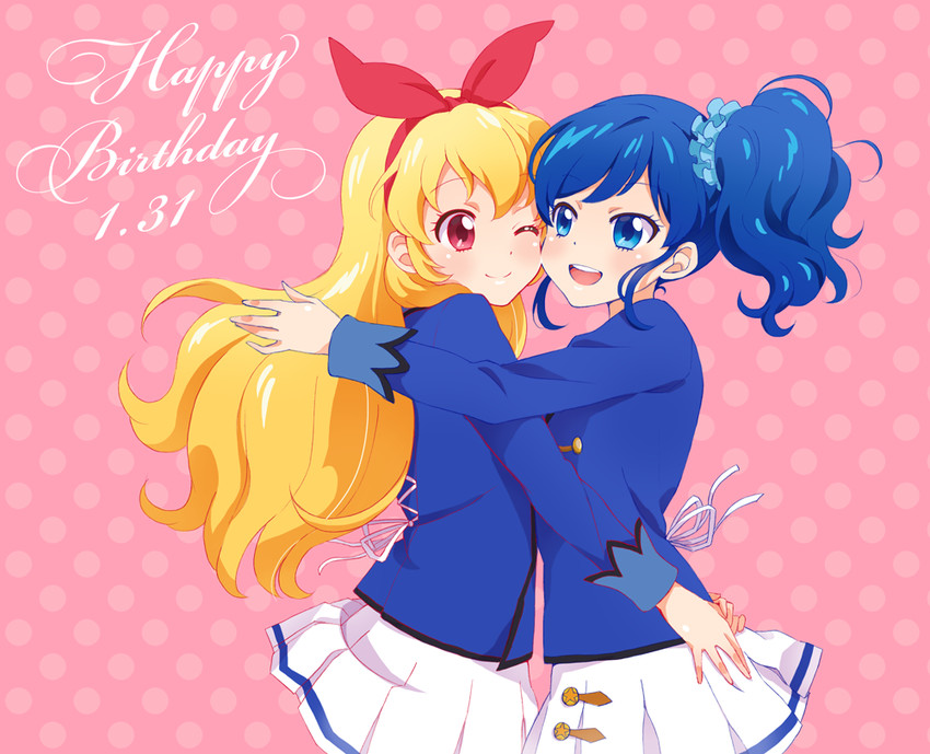 hoshimiya ichigo and kiriya aoi (aikatsu!) drawn by gobou_1000