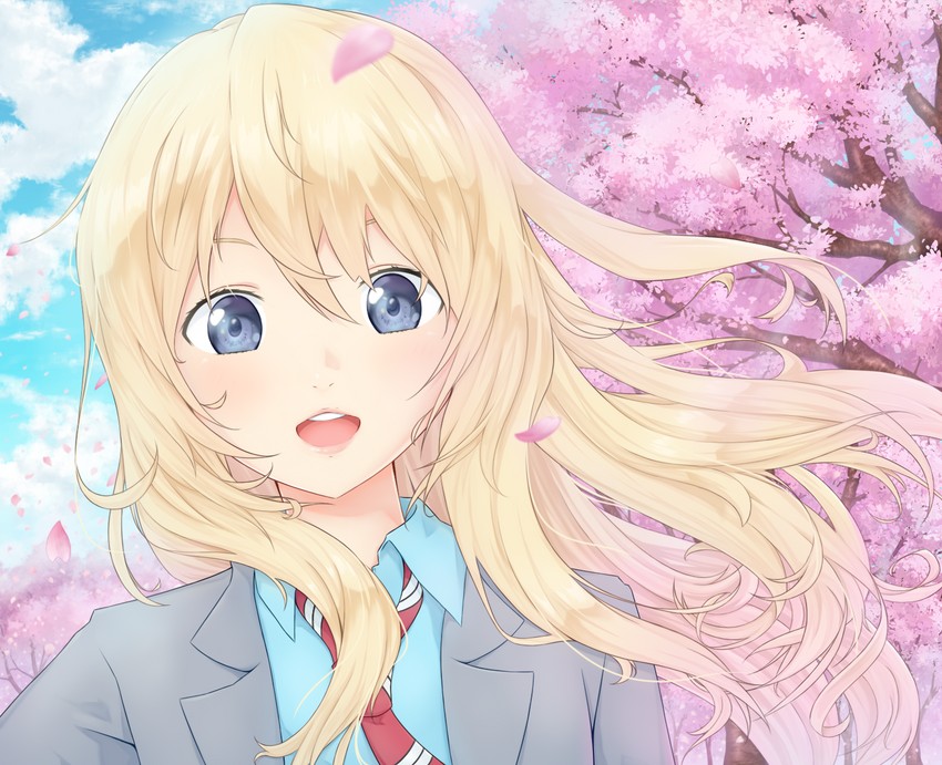 miyazono kawori (shigatsu wa kimi no uso) drawn by kurenainoshi