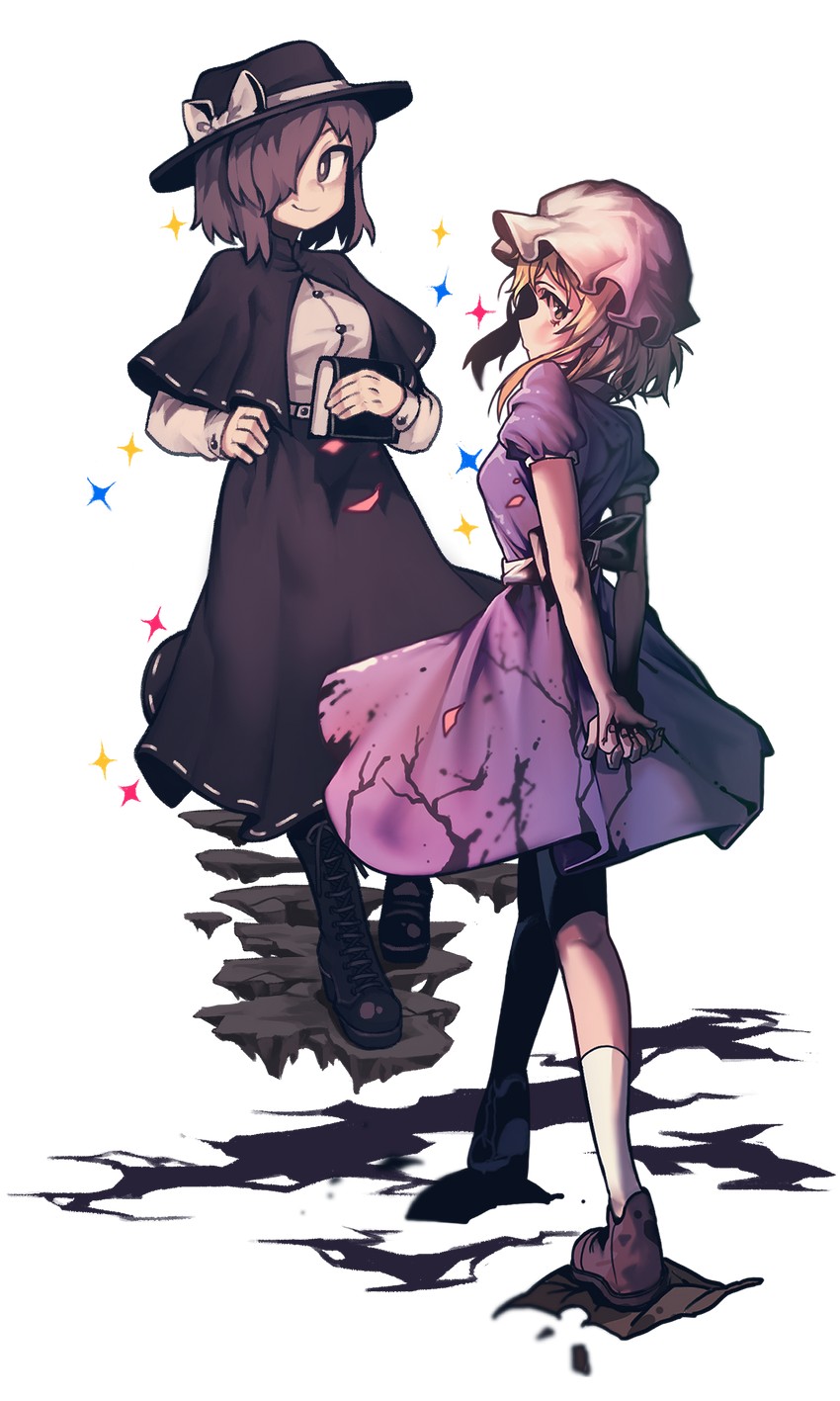 usami renko and maribel hearn (touhou and 1 more) drawn by nyong_nyong and wujurana