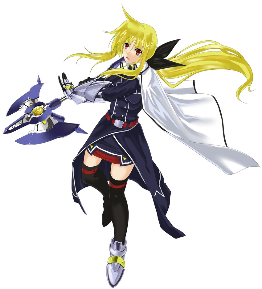 fate testarossa and bardiche (lyrical nanoha and 1 more) drawn by sougetsu_izuki